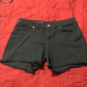 Black Denim Shorts